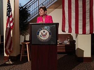 Rep. Sue Myrick (R-NC) at 2010 town hall meeting.