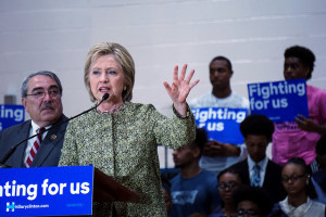 Hillary Clinton speaking in Durham, NC 