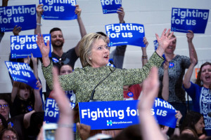 Hillary Clinton speaking in Durham, NC